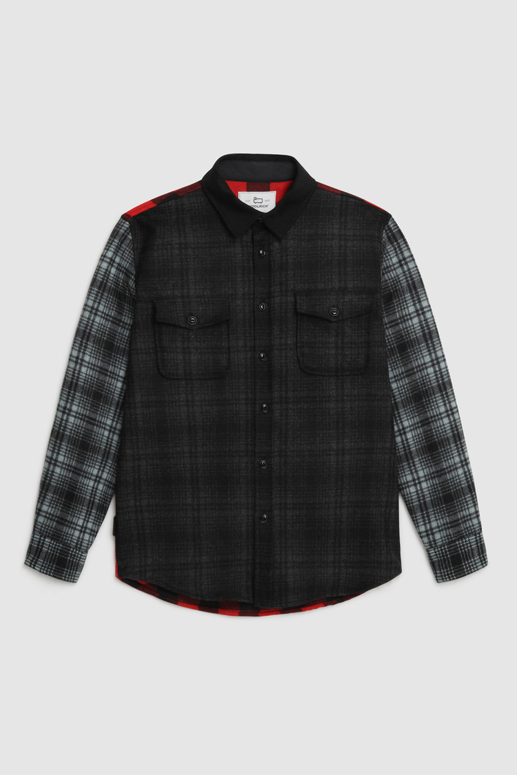 Alaskan Melton Shirt in recycled Italian wool