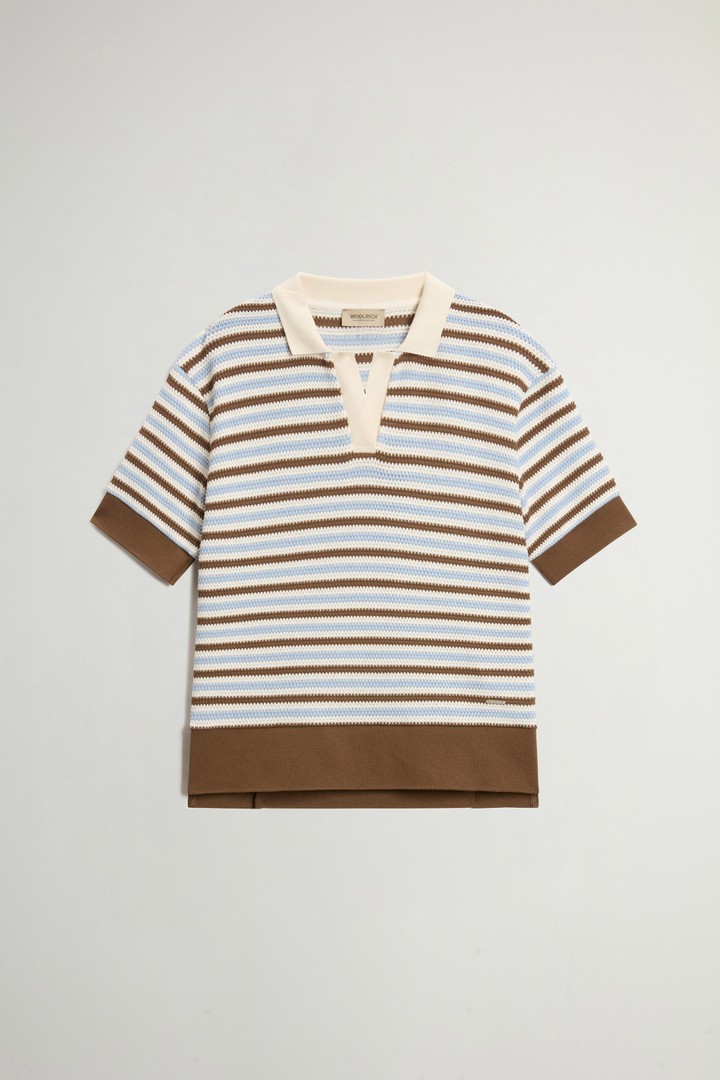 Woolrich donna Polo in misto cotone a righe Multicolore Taglia XL