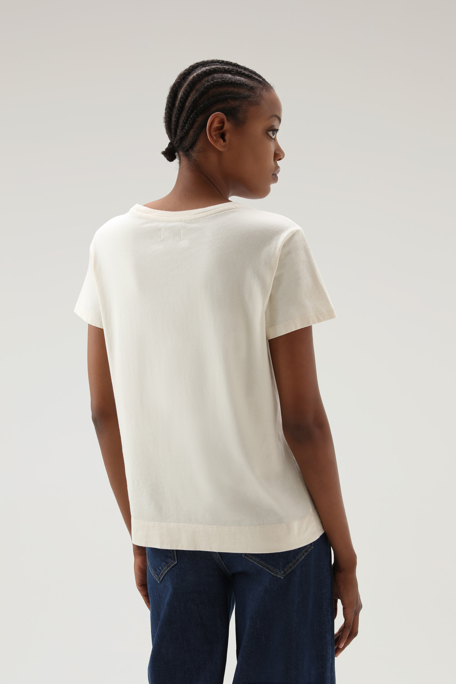 Cotton Logo T-shirt White photo 3 | Woolrich