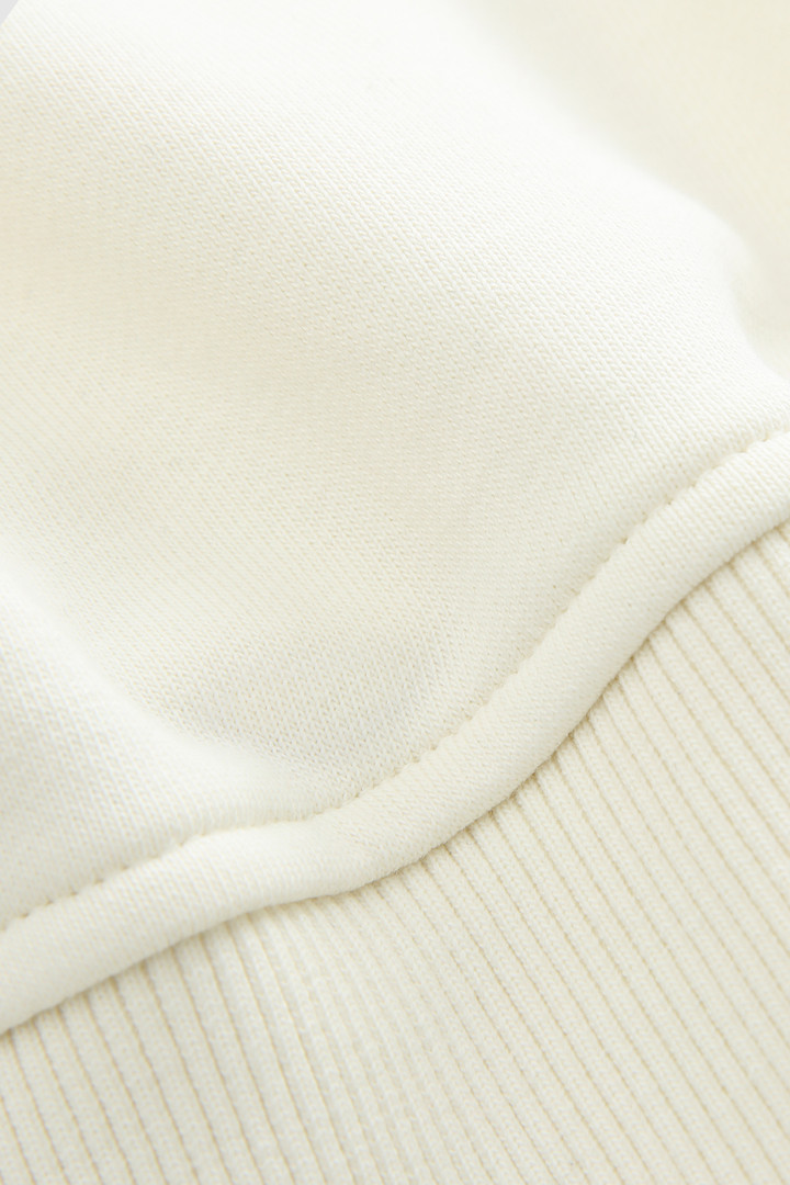 Felpa girocollo in cotone con logo vintage ricamato bianco photo 7 | Woolrich