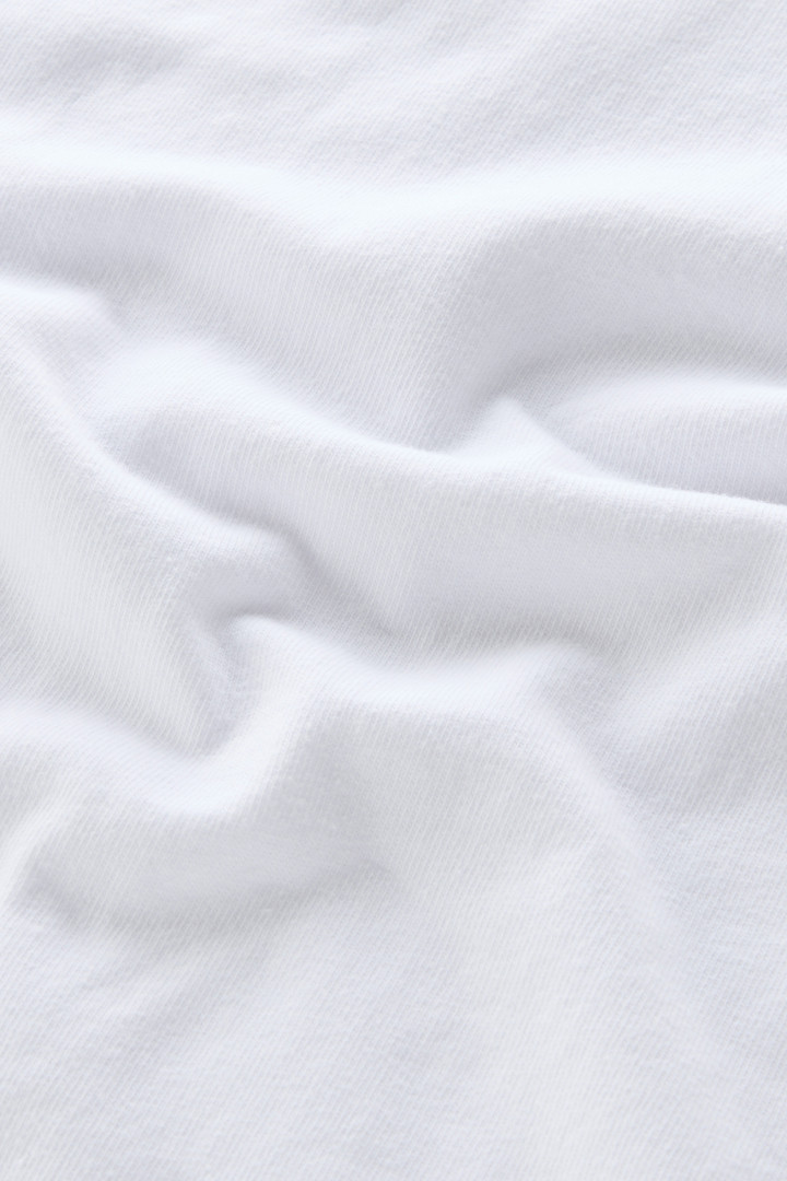 T-shirt en pur coton avec impression nautique Blanc photo 7 | Woolrich