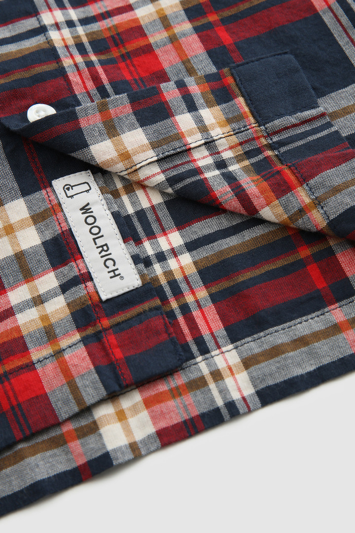 Boy's Button-Down Poplin Shirt Red photo 5 | Woolrich