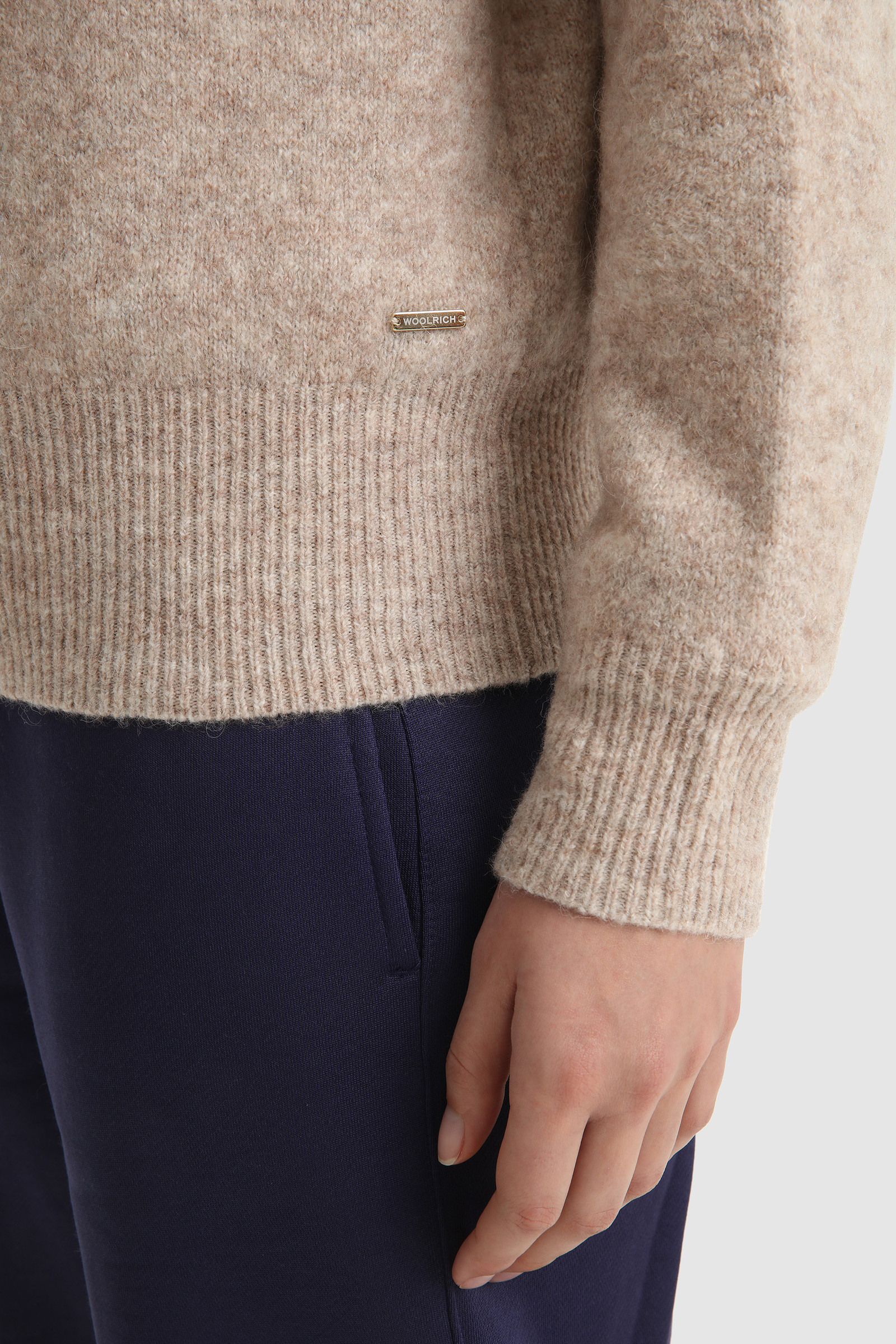 Stretch Turtleneck Sweater in wool blend