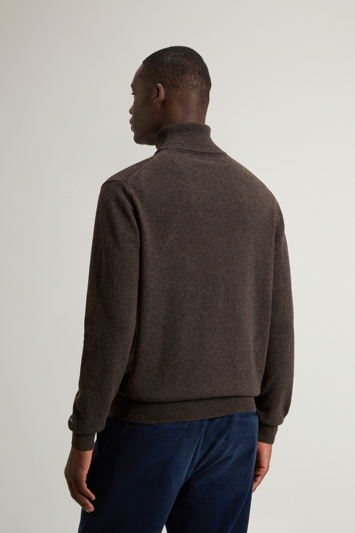 Pure Wool Turtleneck Sweater Brown photo 3 | Woolrich
