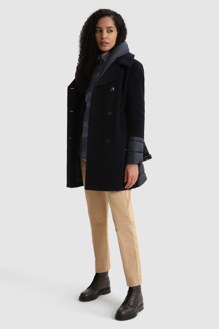 Trench-coat Kuna en laine mélangée italienne avec ceinture