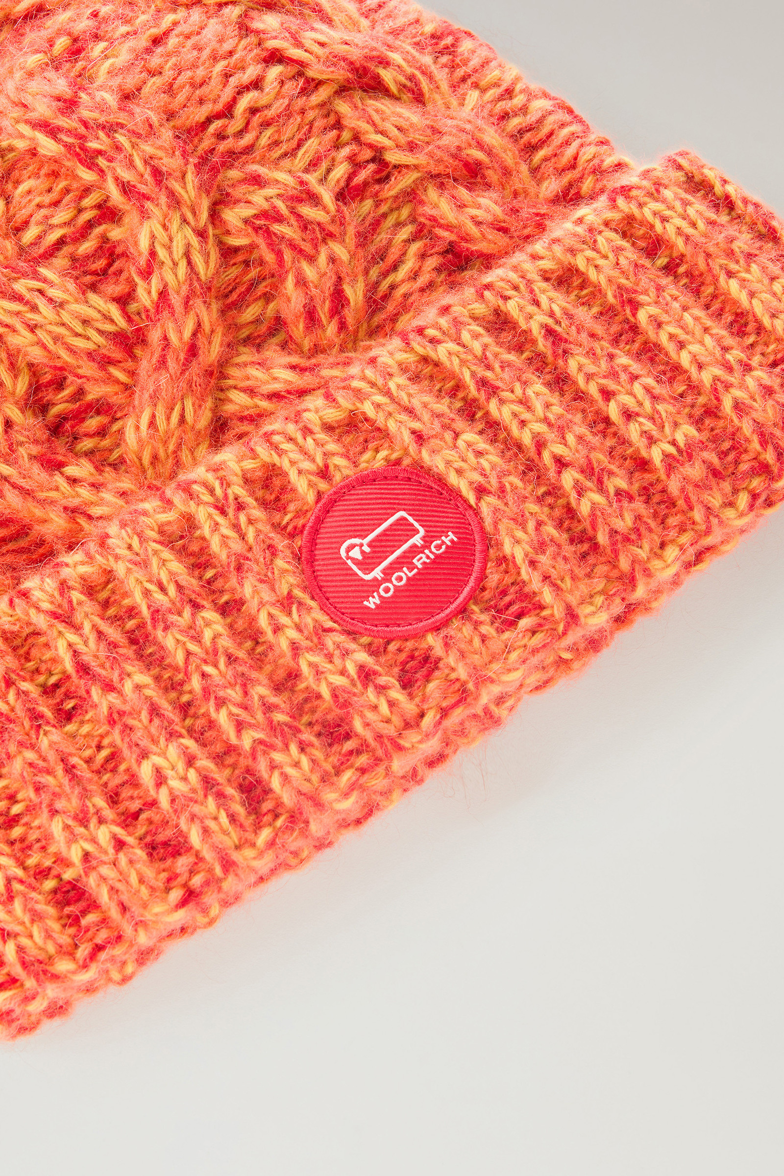 Beanie in Wool and Mohair Blend Orange photo 3 | Woolrich