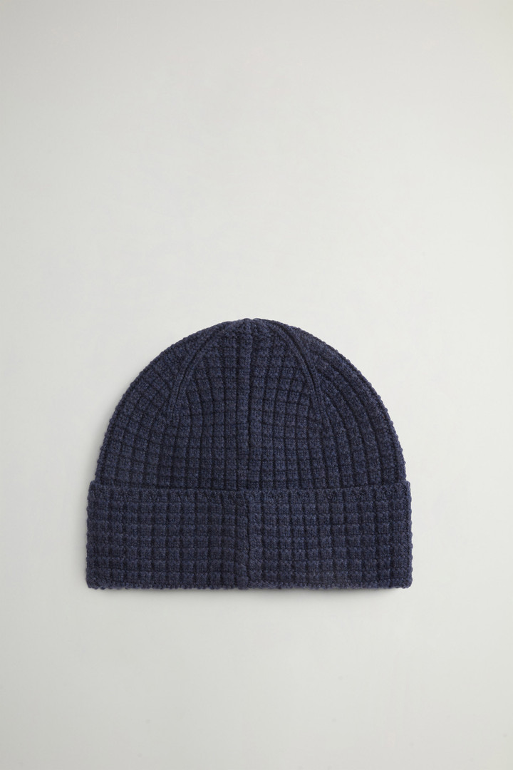 Beanie aus einer Schurwoll-Kaschmir-Mischung im Wabenstrick by Todd Snyder Blau photo 2 | Woolrich