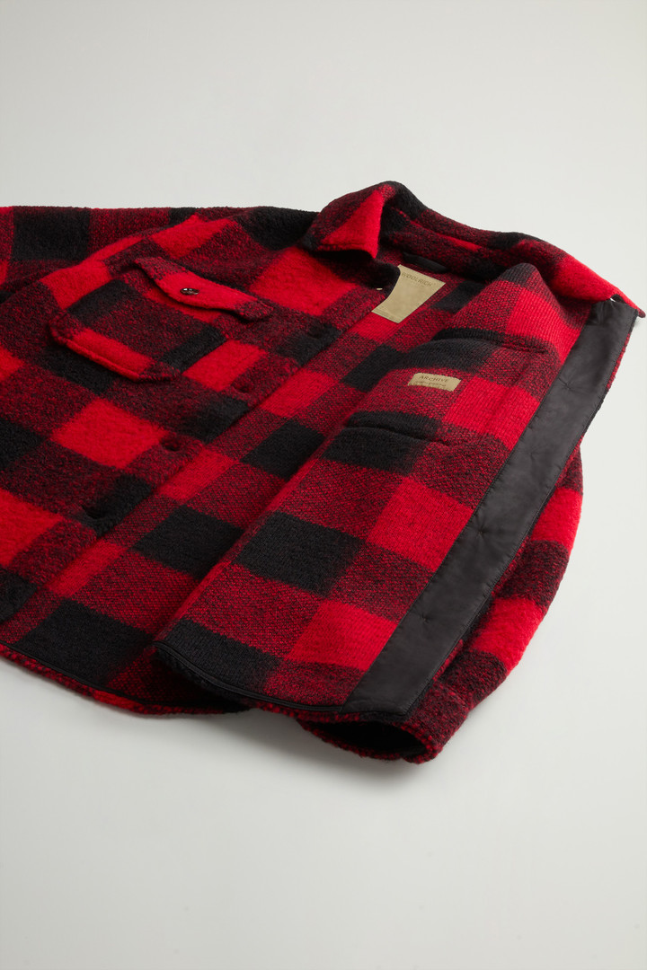 Gentry Checked Overshirt in Wool Blend Red photo 8 | Woolrich