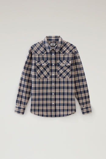 Light Flannel Check Shirt Blue | Woolrich