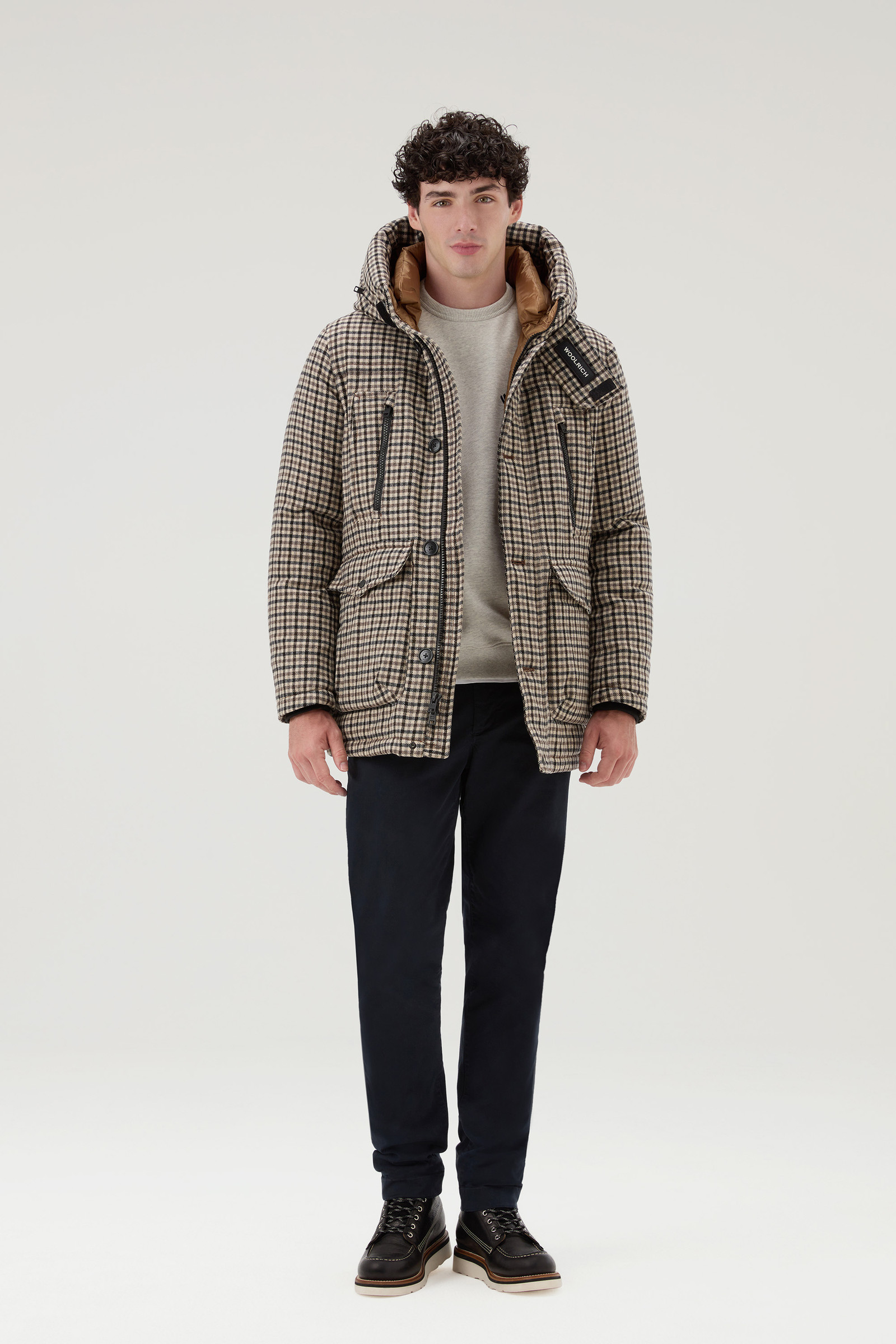 Arctic Parka Evolution en laine italienne recyclée beige photo 2 | Woolrich