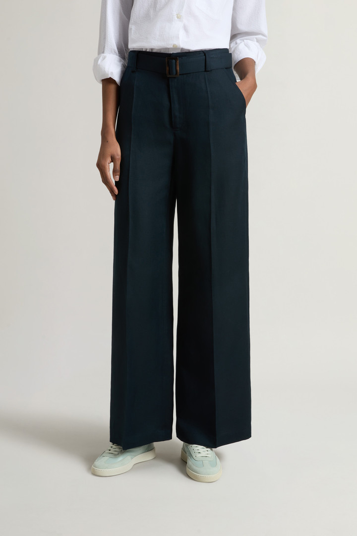 Garment-Dyed Linen-Blend Pants Blue photo 2 | Woolrich