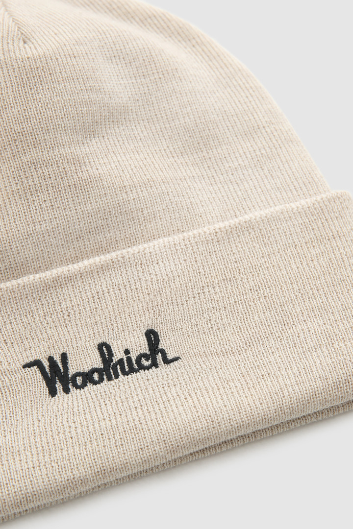 Bonnet en laine vierge avec logo