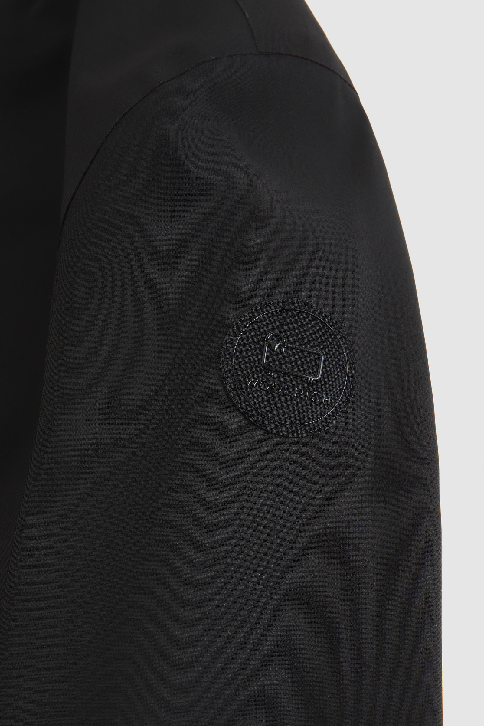 Lange Jacke Pequea aus Stretch-Jersey Schwarz photo 7 | Woolrich