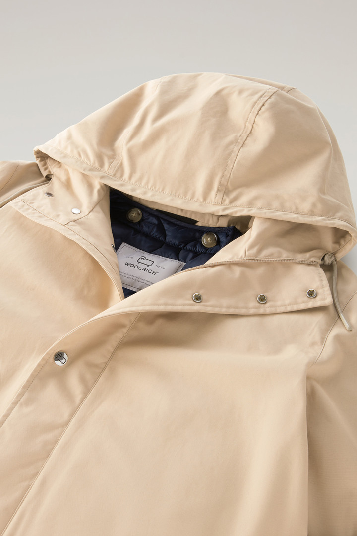 3-in-1 Mountain Jacket in Soft Byrd Cotton with Quilted Detachable Vest Beige photo 2 | Woolrich