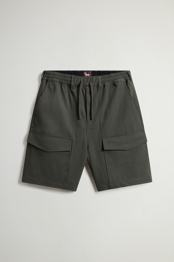 Korte broek van elastische wol met zakken by Todd Snyder Groen photo 4 | Woolrich