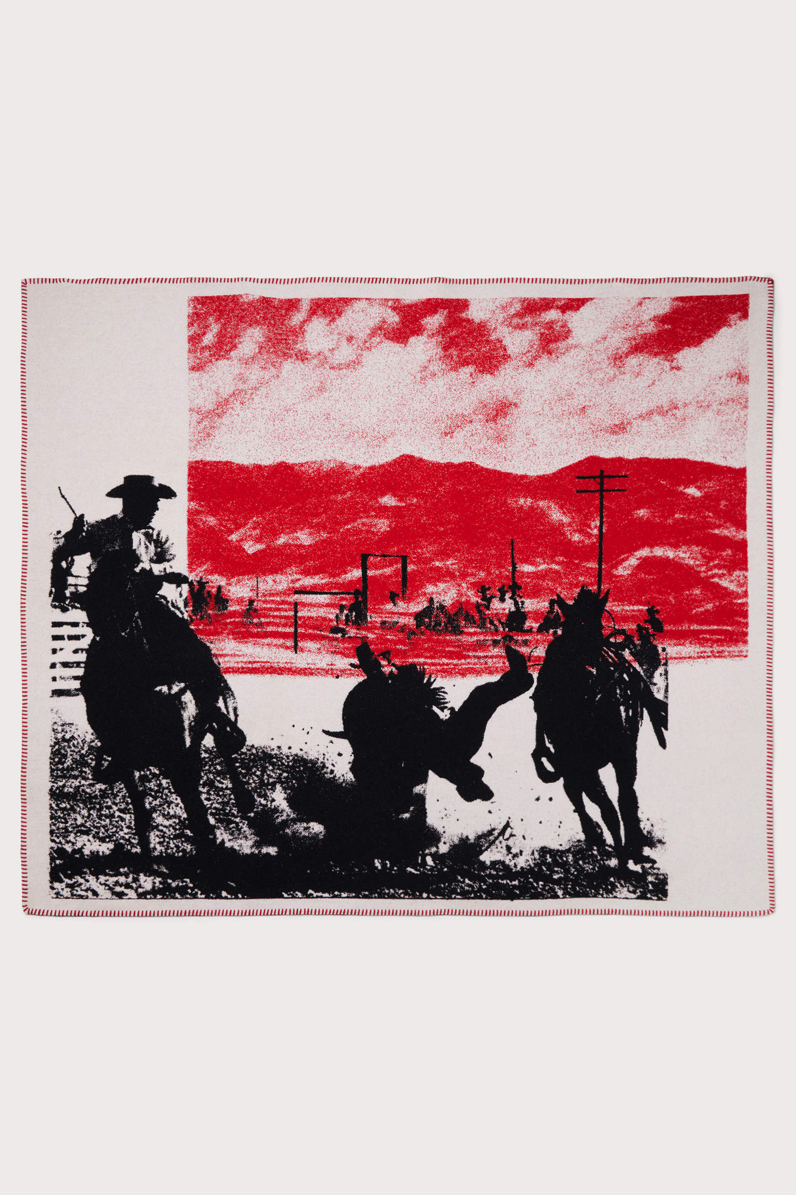 Decke aus einer Wollmischung - One Of These Days / Woolrich rot | Woolrich