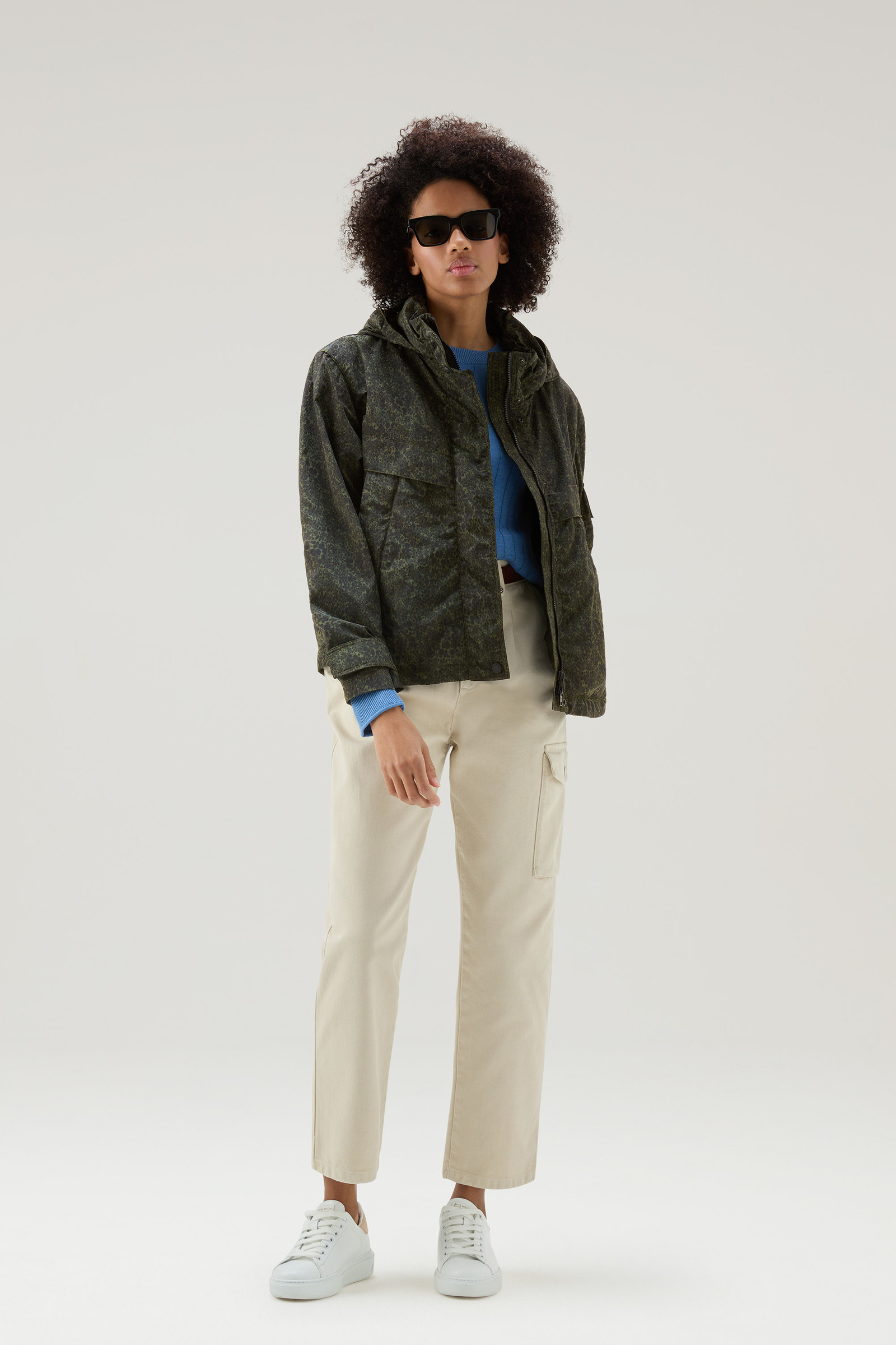 Veste Camo avec capuche pliable vert photo 2 | Woolrich