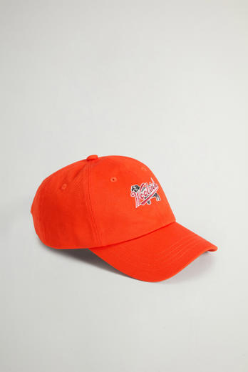 Casquette de baseball en sergé de pur coton Orange photo 1 | Woolrich