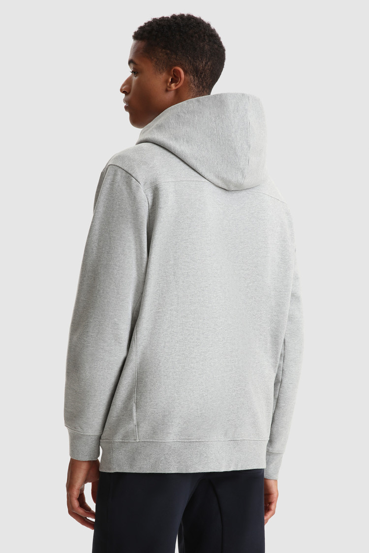 Sweat à capuche American en coton brossé