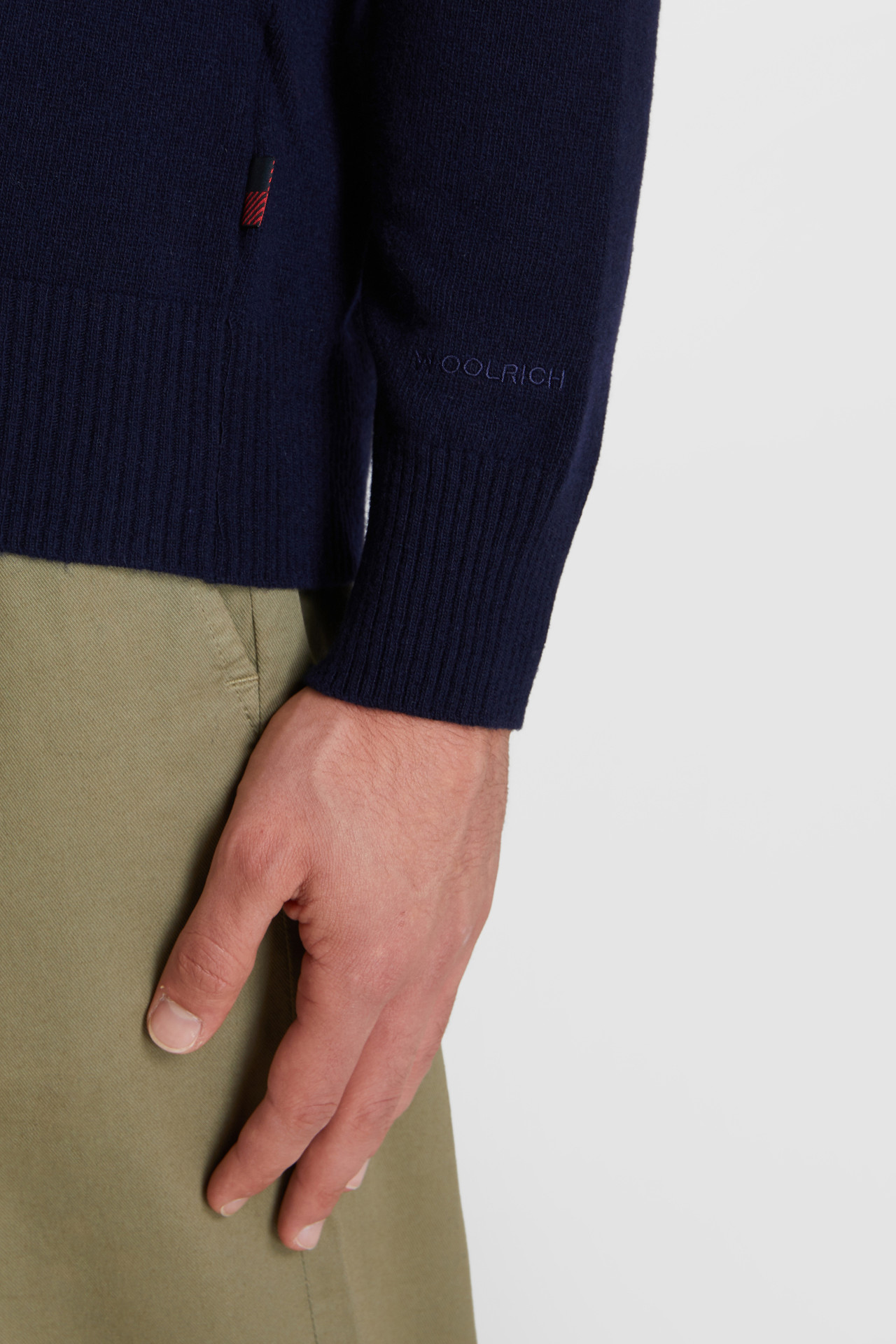 Wollstrickjacke mit Reißverschluss