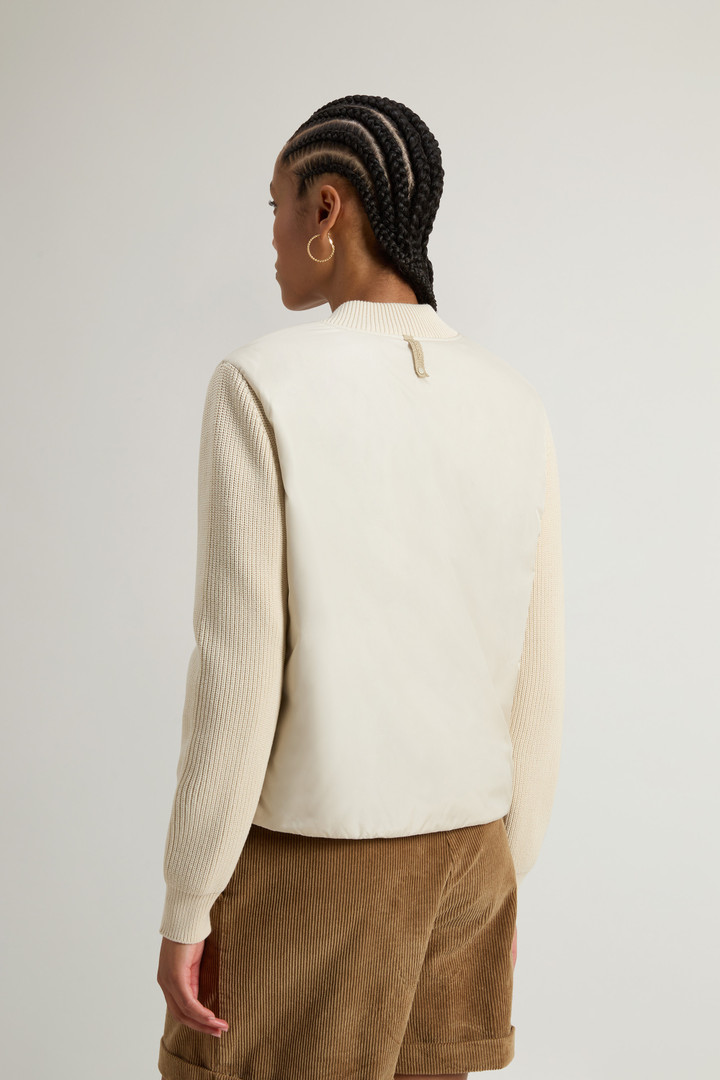 Nylon Hybrid Bomber White photo 3 | Woolrich