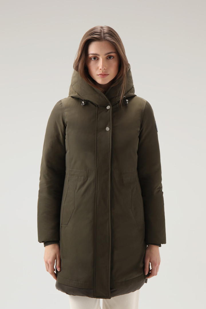 Weoka Parka in Soft Ottoman Fabric - Women - Green