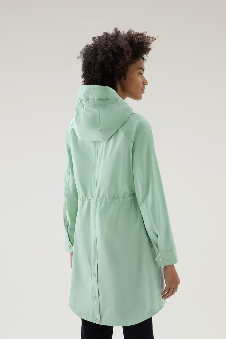 Long Summer Parka in Urban Touch Fabric with Hood Green photo 3 | Woolrich