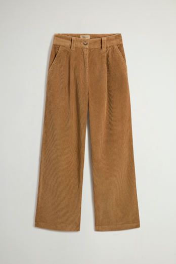 Wide-Leg Corduroy Pants Beige | Woolrich