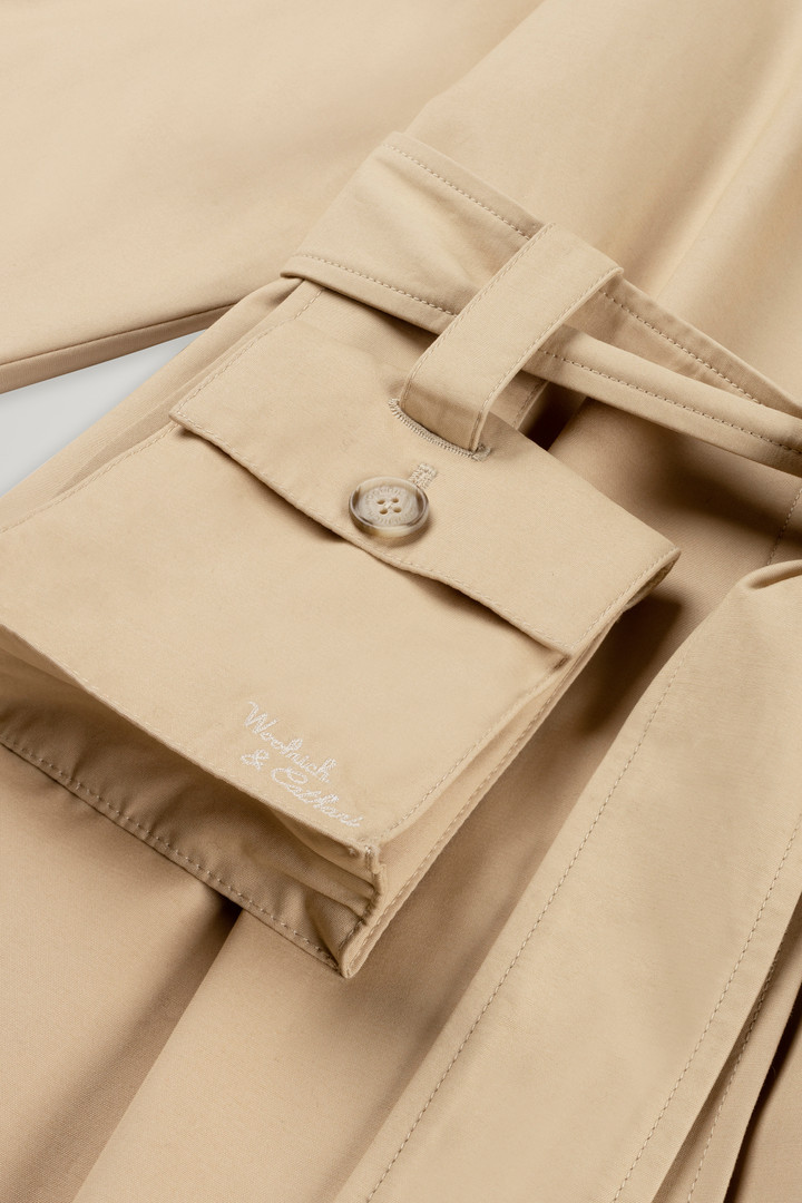 Trench Coat in Soft Byrd Cotton with Detachable Bag - Daniëlle Cathari / Woolrich Beige photo 7 | Woolrich