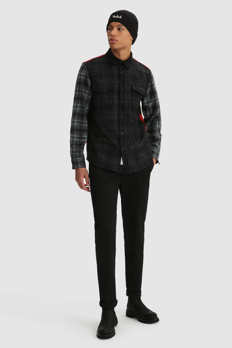 Alaskan Melton Shirt in recycled Italian wool