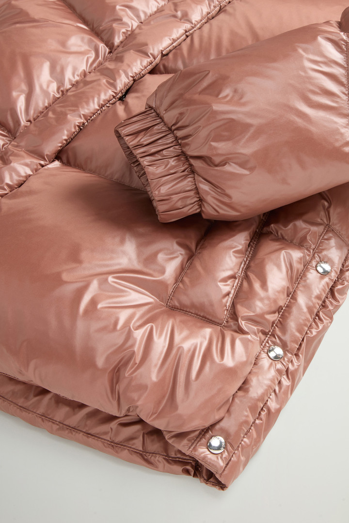 Aliquippa Down Jacket in Glossy Nylon Brown photo 8 | Woolrich