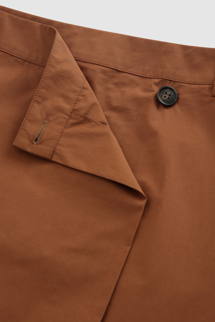 Jupe portefeuille en popeline de coton marron photo 5 | Woolrich