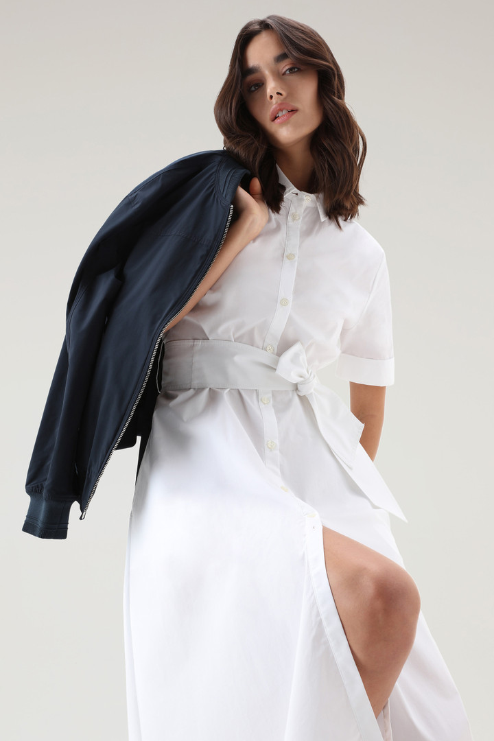 Robe chemise en popeline de pur coton Blanc photo 4 | Woolrich