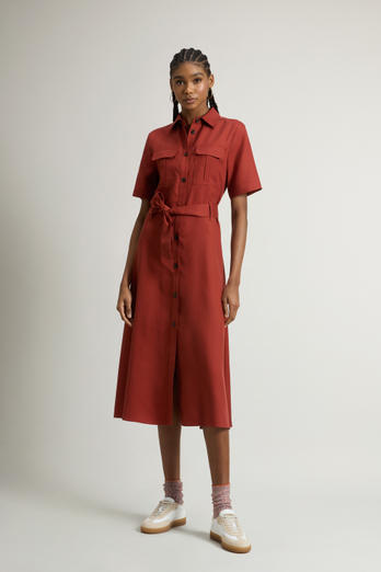 Long Tencel Dress Red | Woolrich