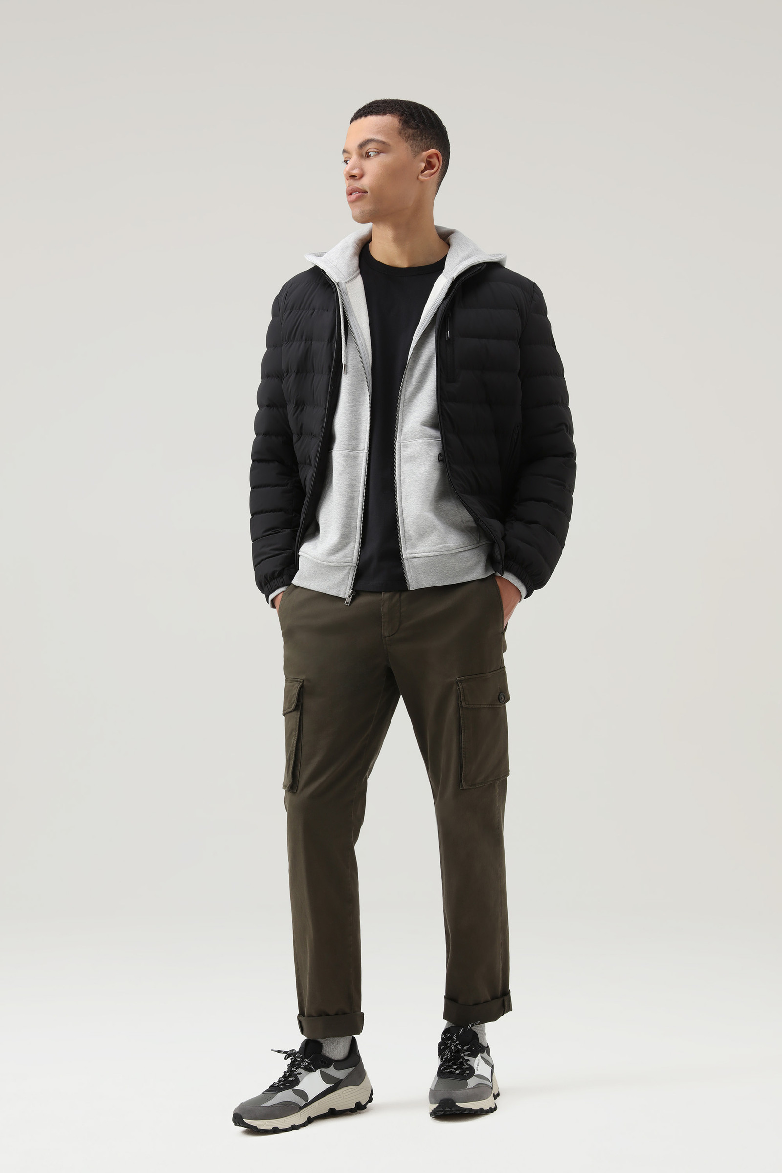 Light Classic Full-Zip Hoodie Grey photo 2 | Woolrich