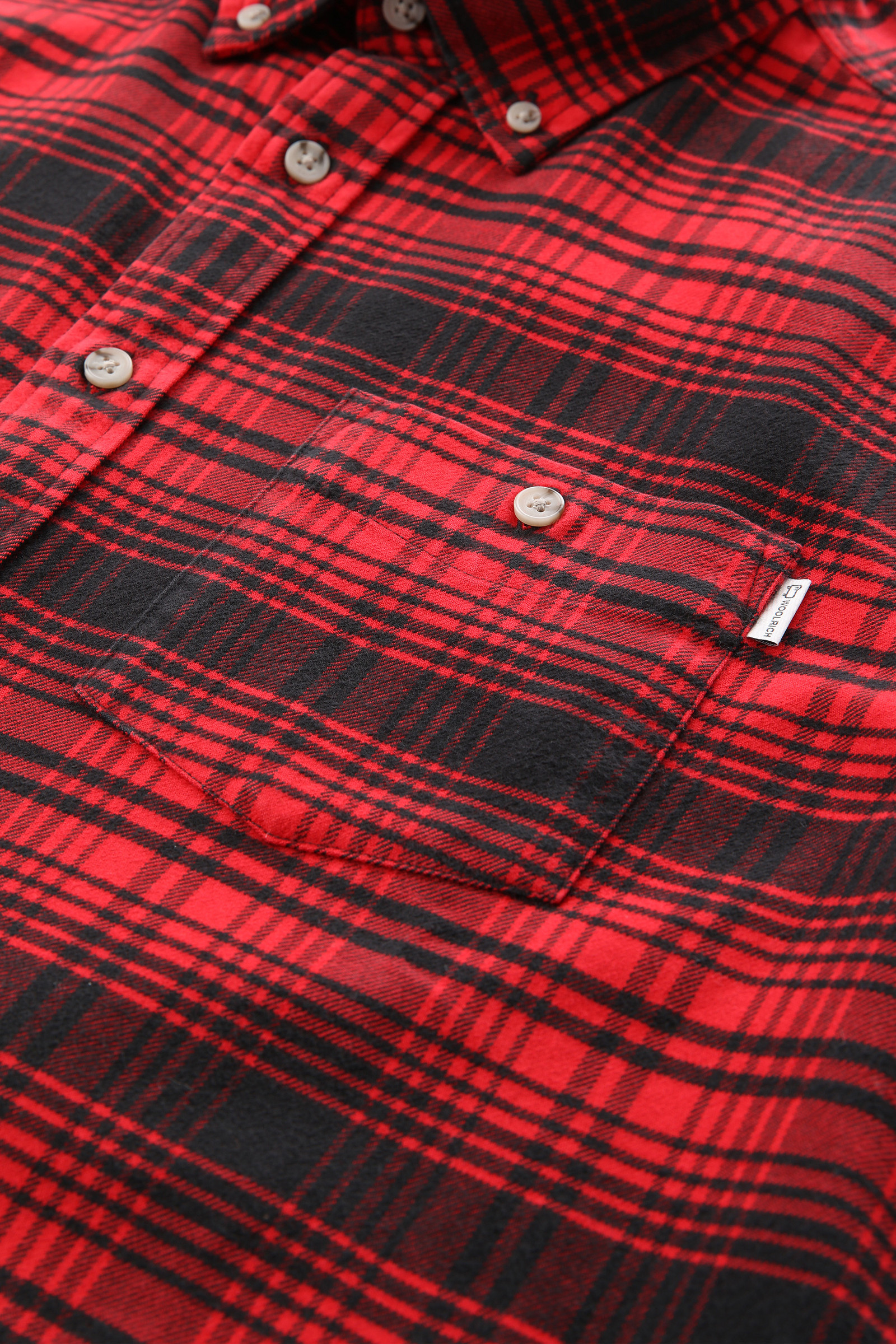 Traditional Flannel Check Shirt Red photo 7 | Woolrich