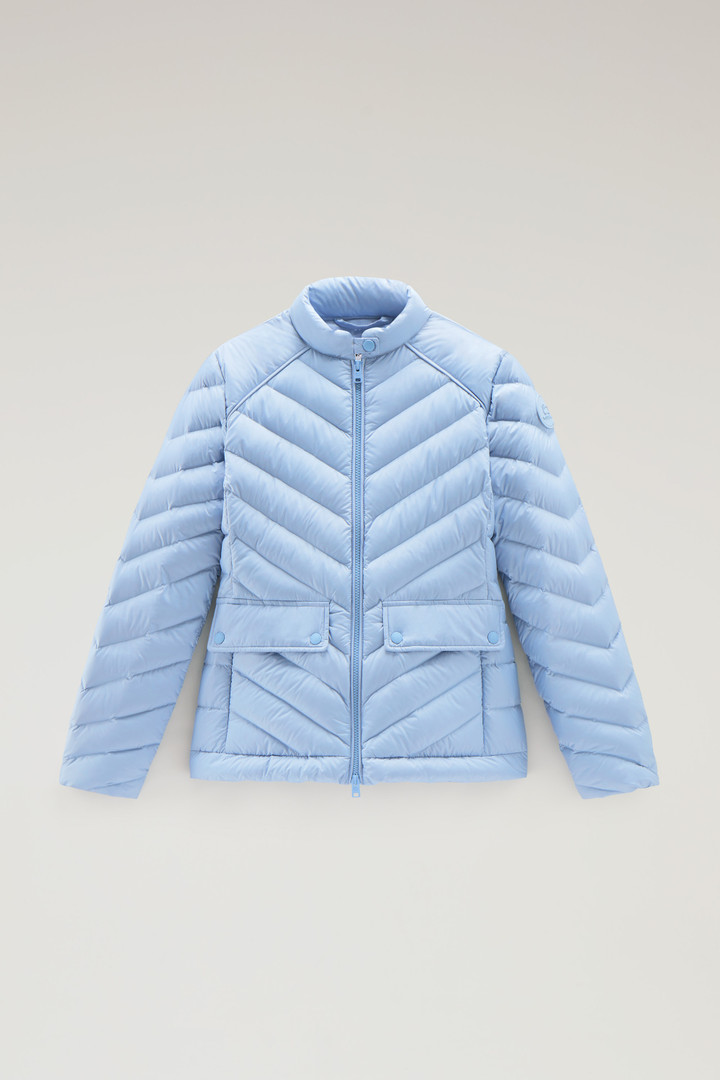 Short Padded Jacket with Chevron Quilting Blue photo 5 | Woolrich