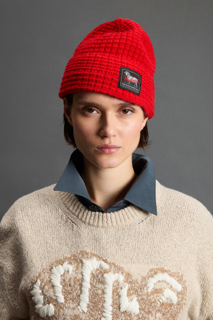 Beanie aus einer Schurwoll-Kaschmir-Mischung im Wabenstrick by Todd Snyder Orange photo 5 | Woolrich