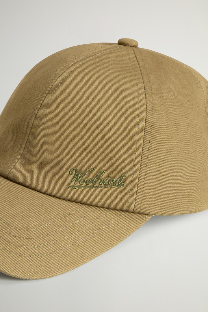 Cotton Twill Cap with Embroidered Logo Green photo 3 | Woolrich