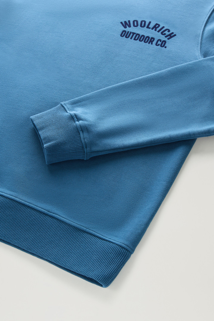 Sweater van zuiver katoen met ronde hals Blauw photo 7 | Woolrich