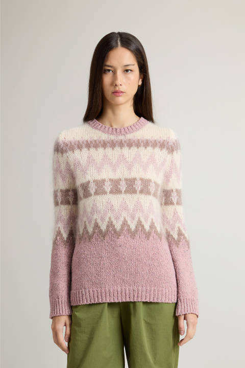 Fair Isle Sweater in Wool Blend Brown | Woolrich