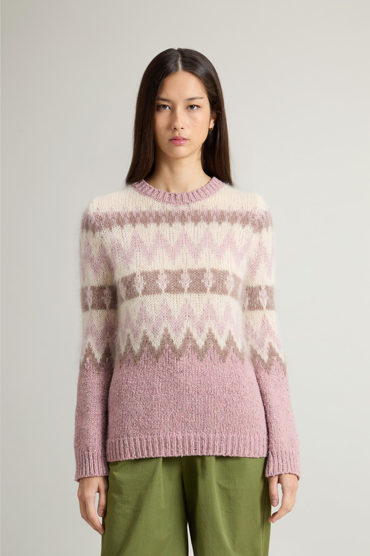 Maglione Fair Isle in misto lana Donna marrone Woolrich IT