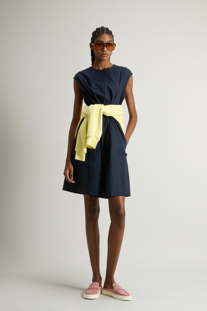 POPLIN BELTED DRESS Blue photo 2 | Woolrich