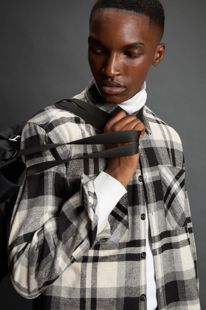 Checked Shirt in Cotton-Blend Flannel by Todd Snyder Multicolor photo 6 | Woolrich