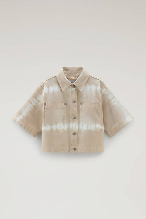 Stückgefärbtes Overshirt aus Stretch-Baumwolltwill Beige photo 2 | Woolrich