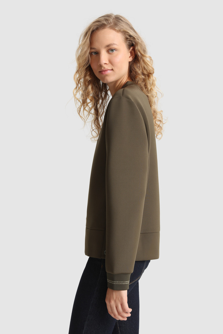 Sweatshirt aus Stretch mit seitlicher Öffnung