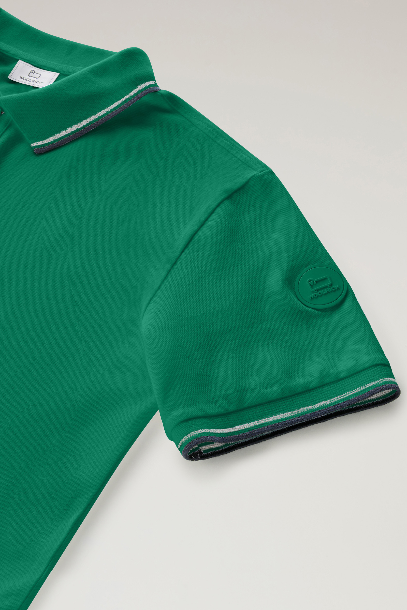 Polo Monterey en sergé de coton stretch vert photo 6 | Woolrich