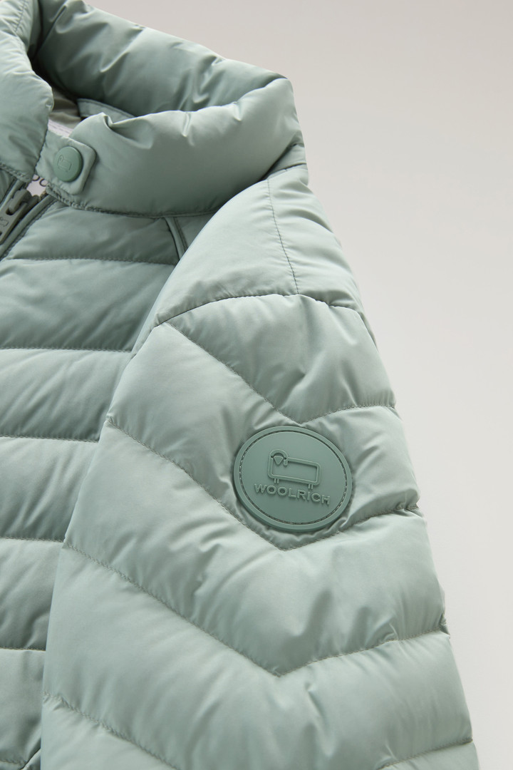 Short Padded Jacket with Chevron Quilting Green photo 7 | Woolrich