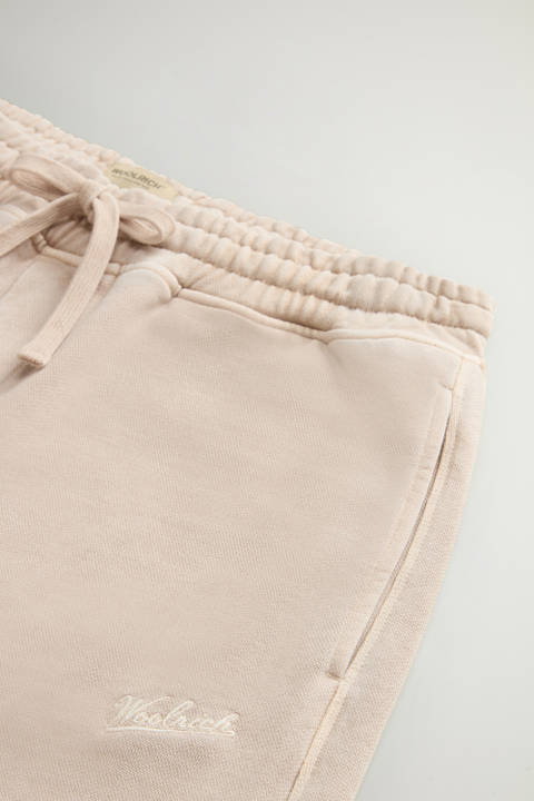 Garment-Dyed Pants in Pure Cotton Fleece Beige photo 2 | Woolrich