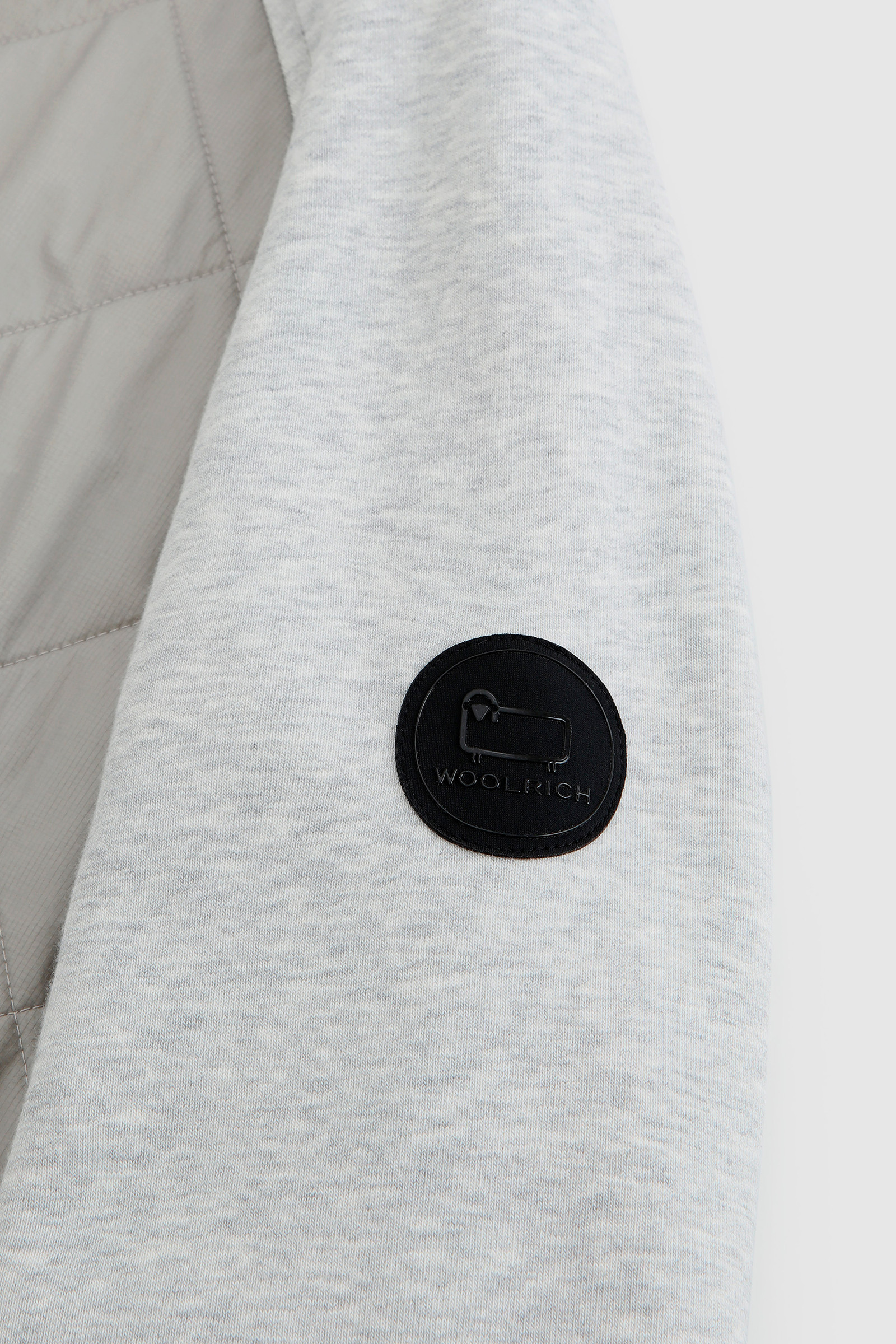 Full-Zip Hoodie with Crinkle Nylon Quilting Grey photo 5 | Woolrich